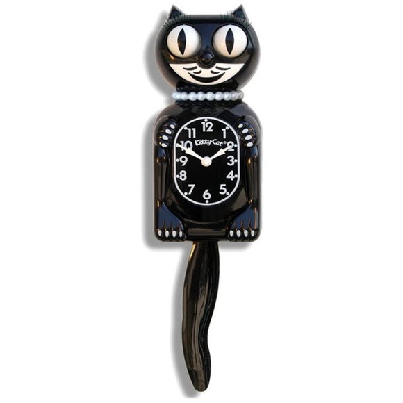 Urban Outfitters Classic black Miss kitty-cat Clock - Picture 1 of 2